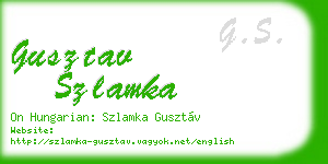gusztav szlamka business card